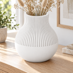 Neki Straight Vase — Cotton White
