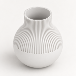Neki Straight Vase — Cotton White