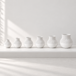 Neki Straight Vase — Cotton White