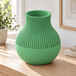 Neki Straight Vase — Forest Green