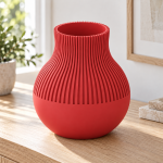 Neki Straight Vase — Lava Red