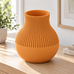 Neki Straight Vase — Sunset Orange