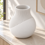 Neki Edge Vase — Cotton White