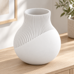 Neki Edge Vase — Cotton White