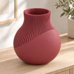 Neki Edge Vase — Deep Red