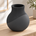 Neki Edge Vase — Matte Black