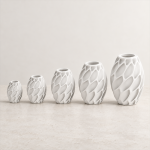 Petalweave Vase — Cotton White