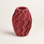 Petalweave Vase — Deep Red