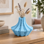 Petal Lattice Vase — Light Blue